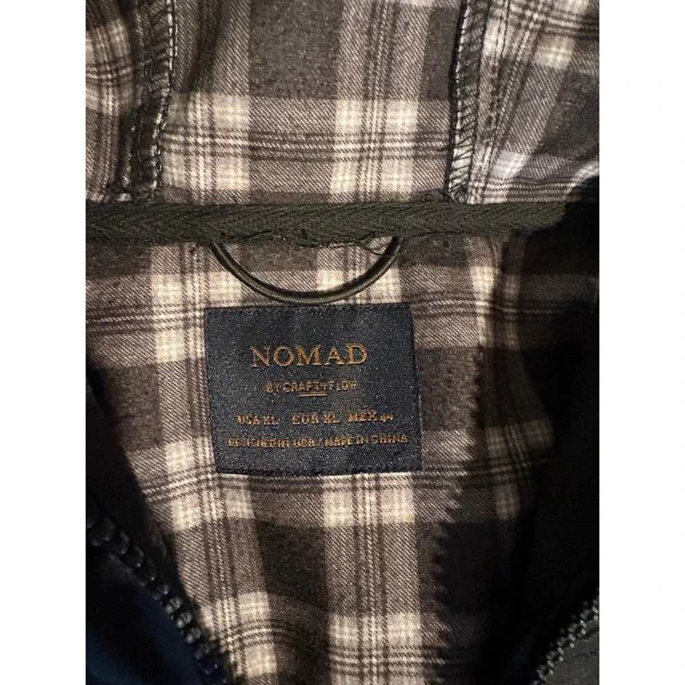 NOMAD by CRAFTFLOW Black Plaid Lined Hooded Jacket Style E THEO MN XL - Picture 7 of 14